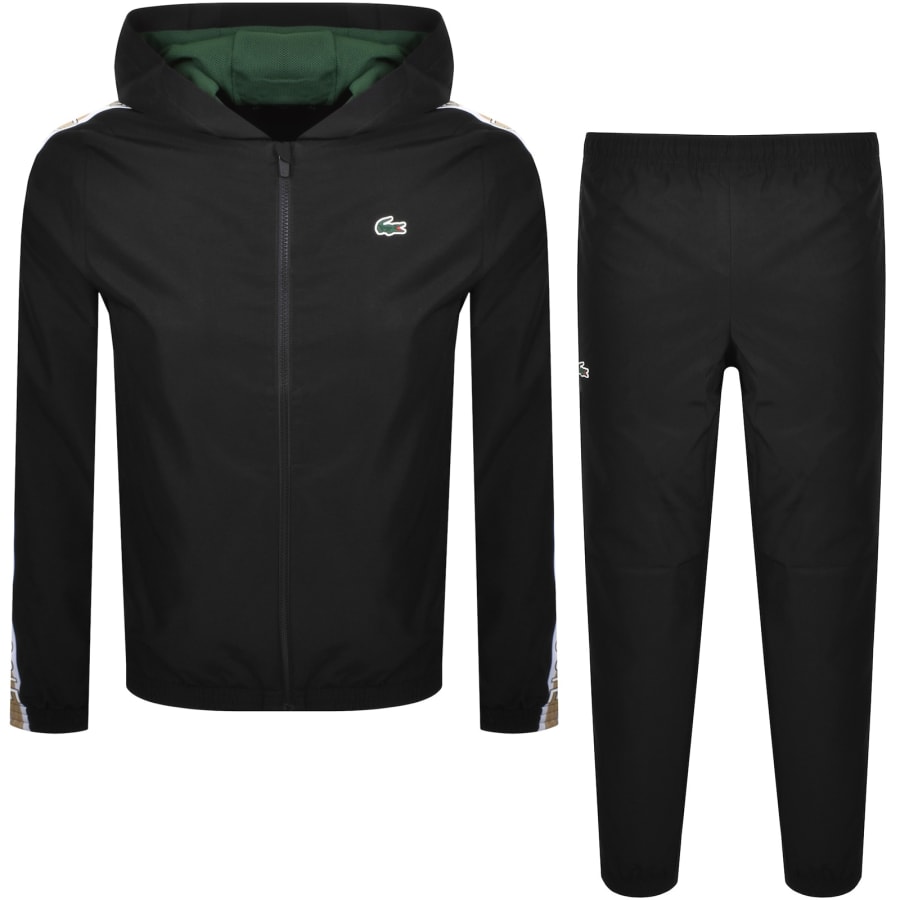 LACOSTE ブラック ジャージ us Sサイズ Lacoste Sport Hooded Tennis Tracksuit Black | Mainline Menswear us